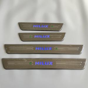 4Pcs set toyota Hilux battery powered wireless led Door sill scuff plates