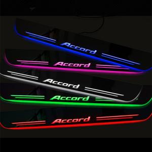 4pcs/set Car LED Moving Door Sill Scuff Plate For Honda Accord