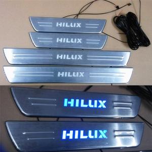 stainless steel led Door Sill kick plates For Hilux Revo Vigo 2015