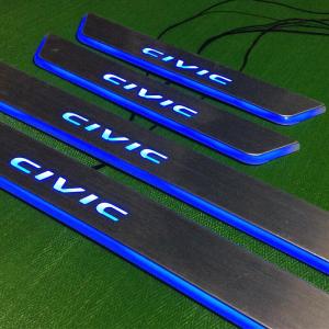 stainless steel and acrylic LED door sill Scuff Plate for honda civic 2016-2021