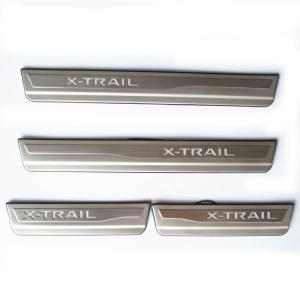 Customized stainless steel car led door sill scuff plate for Nissan x-trail 2014-2018